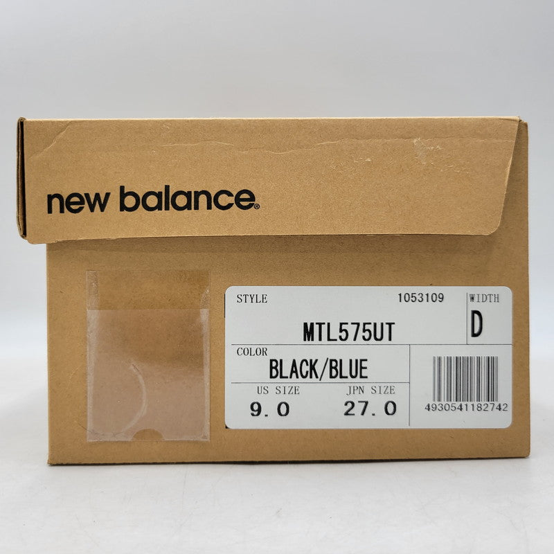 【現状渡し品】【メンズ】 NEW BALANCE ニューバランス 575 MTL575UT スニーカー 靴 162-260803-as-28-izu サイズ：27cm カラー：BLACK/BLUE 万代Net店