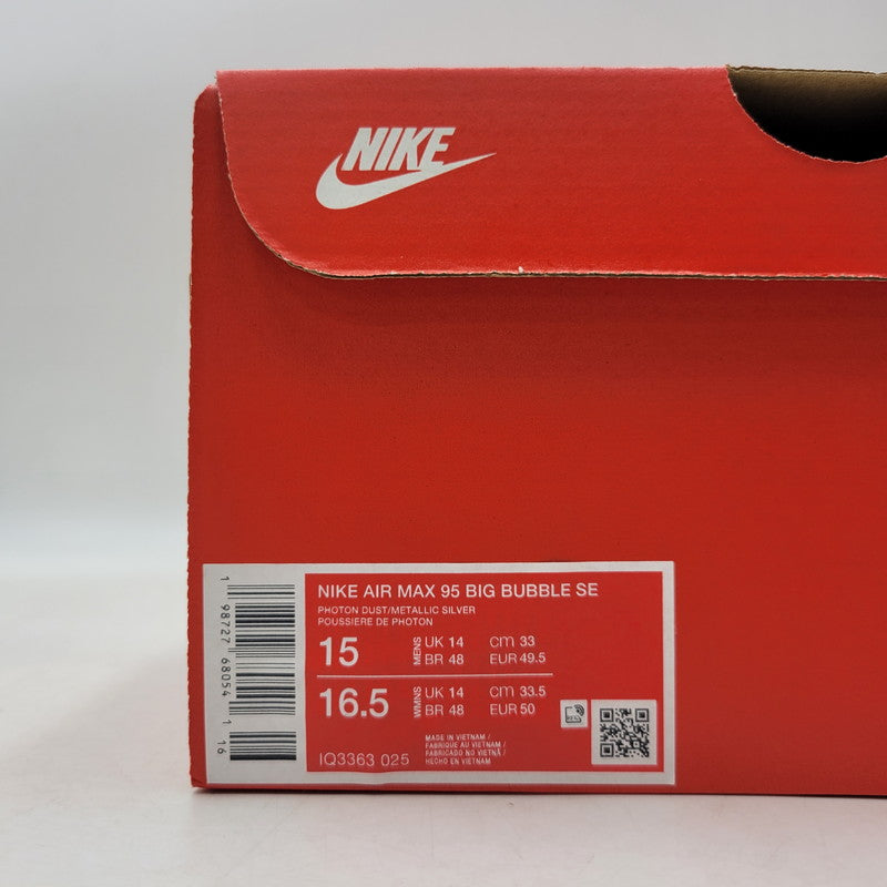 【中古品】【メンズ】 NIKE ナイキ AIR MAX 95 BIG BUBBLE SE IQ3363-025 エア マックス 95 ビッグバブル SE スニーカー 靴 160-260803-as-18-izu サイズ：33cm カラー：PHOTON DUST/METALLIC SILVER 万代Net店