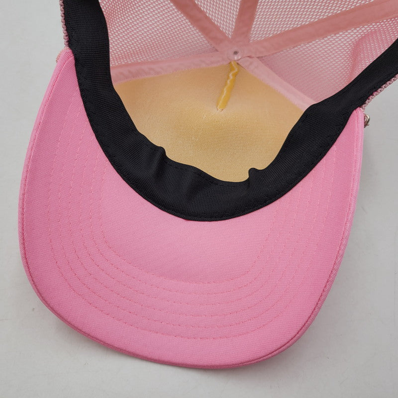【中古品】【メンズ/レディース】 OLD A BATHING APE オールド アベイシングエイプ AAPE CRYSTAL LOGO MESH SNAPBACK CAP クリスタル ロゴ メッシュ スナップバック キャップ 帽子 185-260803-as-17-izu サイズ：F カラー：ピンク 万代Net店