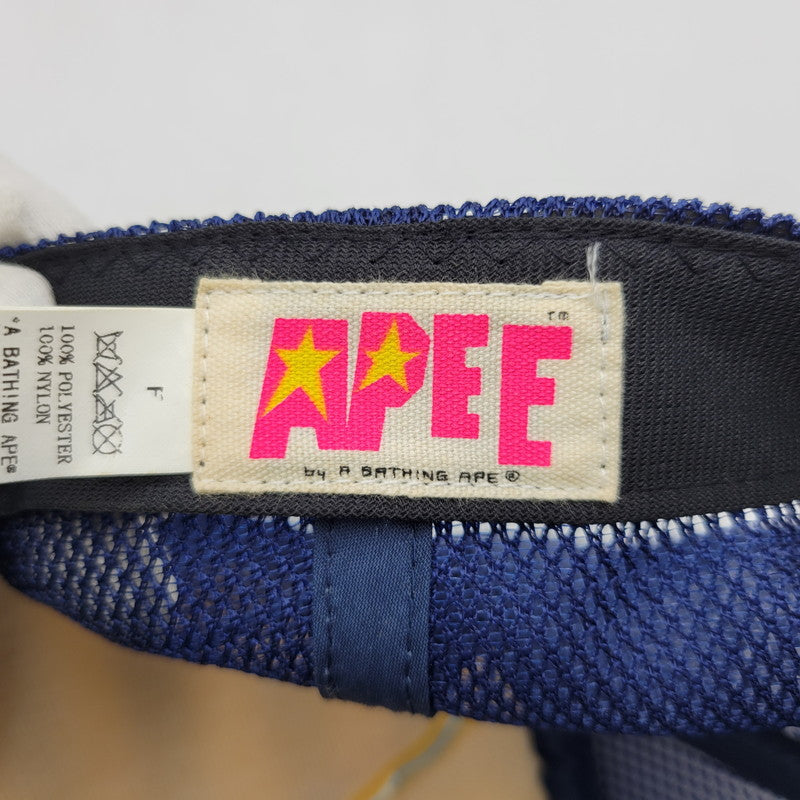 【中古品】【メンズ/レディース】 OLD A BATHING APE オールド アベイシングエイプ AAPE MESH SNAPBACK CAP メッシュ スナップバック キャップ 帽子 185-260803-as-35-izu サイズ：F カラー：マルチカラー 万代Net店