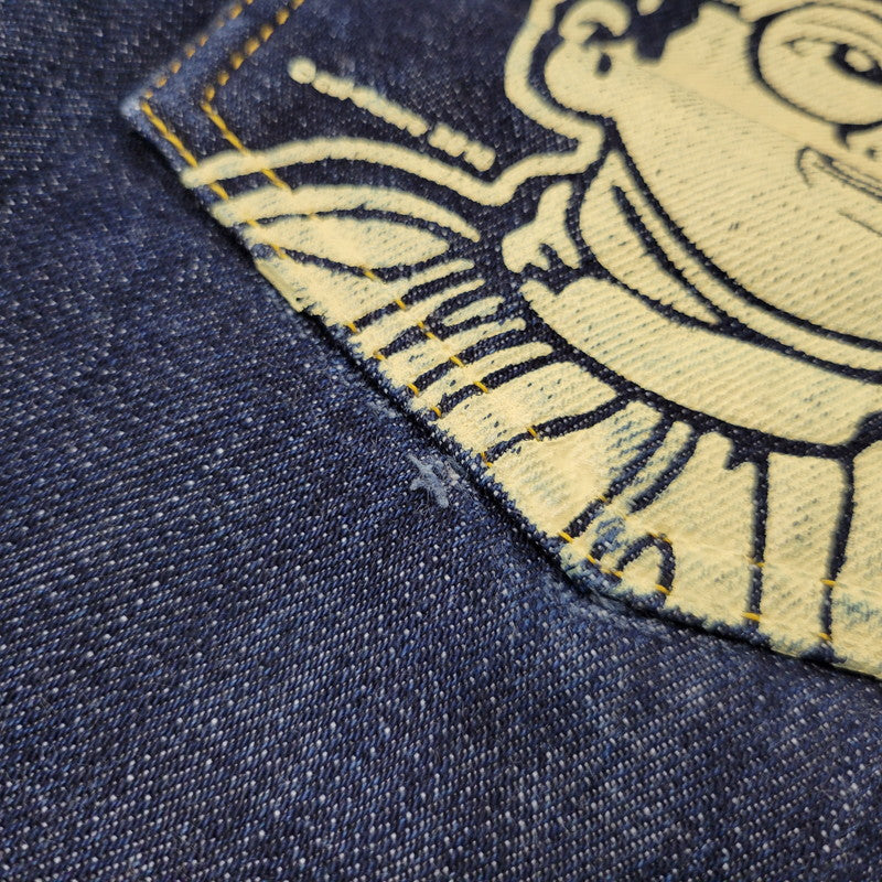 【中古品】【メンズ】 EVISU エヴィス NO.2 LOT.2000 くいだおれ太郎 PAINT DENIM PANTS デニムパンツ ジーンズ ズボン ボトムス 156-260805-ay-14-izu サイズ：34×35 カラー：インディゴ 万代Net店