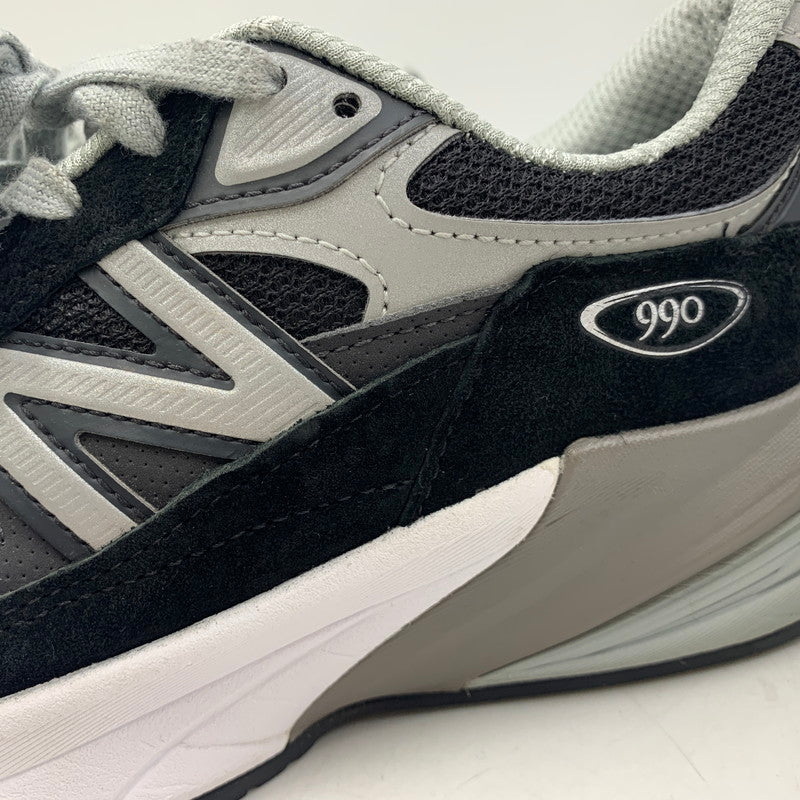 【中古品】【レディース】 NEW BALANCE ニューバランス WOMEN'S ウィメンズ 990V6 スニーカー シューズ 靴 166-260804-cs-01-izu サイズ：24.5cm カラー：ブラック×ホワイト 万代Net店