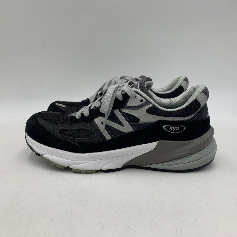 【中古品】【レディース】 NEW BALANCE ニューバランス WOMEN'S ウィメンズ 990V6 スニーカー シューズ 靴 166-260804-cs-01-izu サイズ：24.5cm カラー：ブラック×ホワイト 万代Net店