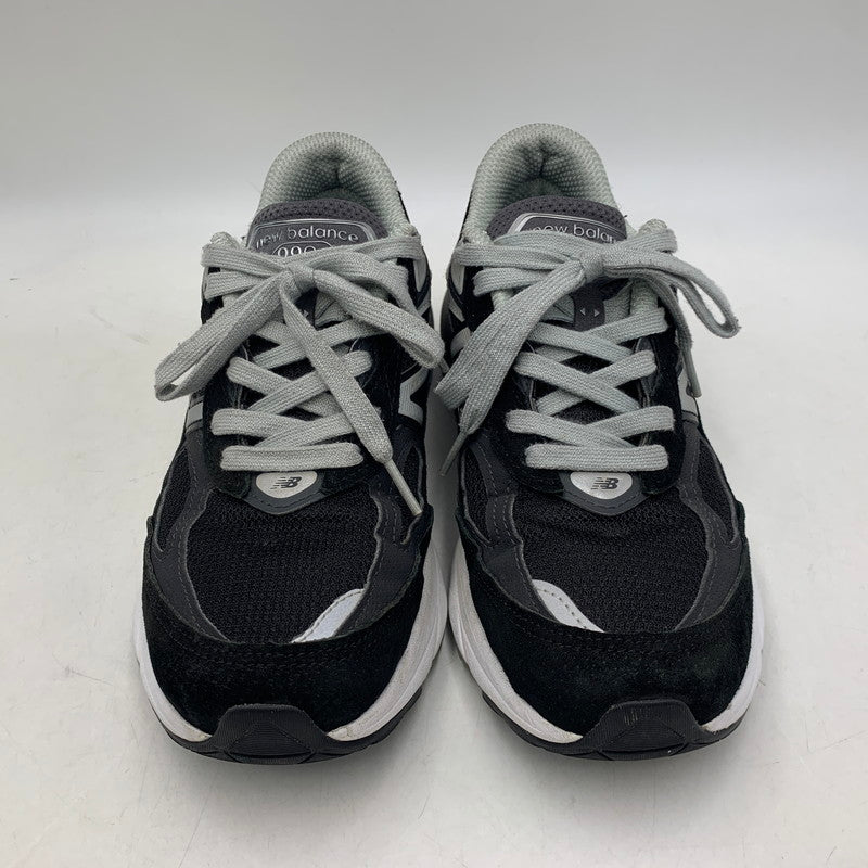 【中古品】【レディース】 NEW BALANCE ニューバランス WOMEN'S ウィメンズ 990V6 スニーカー シューズ 靴 166-260804-cs-01-izu サイズ：24.5cm カラー：ブラック×ホワイト 万代Net店