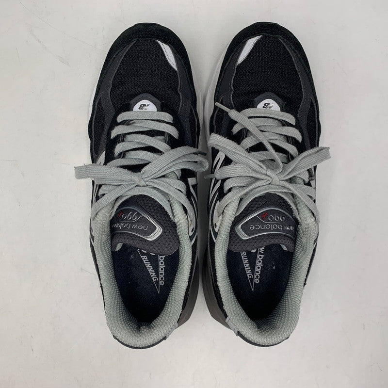 【中古品】【レディース】 NEW BALANCE ニューバランス WOMEN'S ウィメンズ 990V6 スニーカー シューズ 靴 166-260804-cs-01-izu サイズ：24.5cm カラー：ブラック×ホワイト 万代Net店