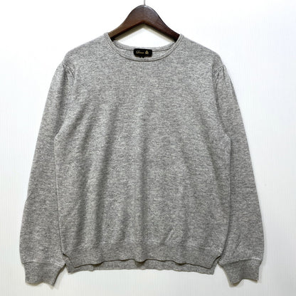 【中古品】【レディース】 DRAWER ドゥロワー 6513-106-1151 14G CASHMERE CREW NECK GATHERED SLEEVE KNIT カシミア クルー ネック ギャザード スリーブ ニット 168-260804-yn-07-izu サイズ：2 カラー：グレー 万代Net店