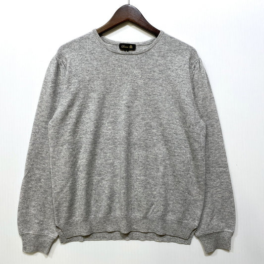 【中古品】【レディース】 DRAWER ドゥロワー 6513-106-1151 14G CASHMERE CREW NECK GATHERED SLEEVE KNIT カシミア クルー ネック ギャザード スリーブ ニット 168-260804-yn-07-izu サイズ：2 カラー：グレー 万代Net店