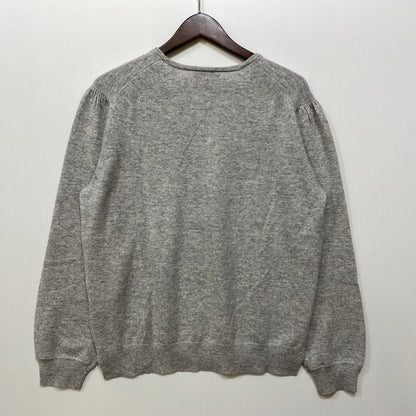 【中古品】【レディース】 DRAWER ドゥロワー 6513-106-1151 14G CASHMERE CREW NECK GATHERED SLEEVE KNIT カシミア クルー ネック ギャザード スリーブ ニット 168-260804-yn-07-izu サイズ：2 カラー：グレー 万代Net店