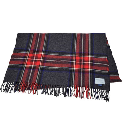 【中古品】【メンズ/レディース】 BEGG&CO FOR UNITED ARROWS ベグアンドコー ユナイテッドアローズ LAMBS WOOL FRINGE TARTAN CHECK MUFFLER ラムウール フリンジ タータンチェック マフラー 187-260803-as-37-izu カラー：マルチカラー 万代Net店