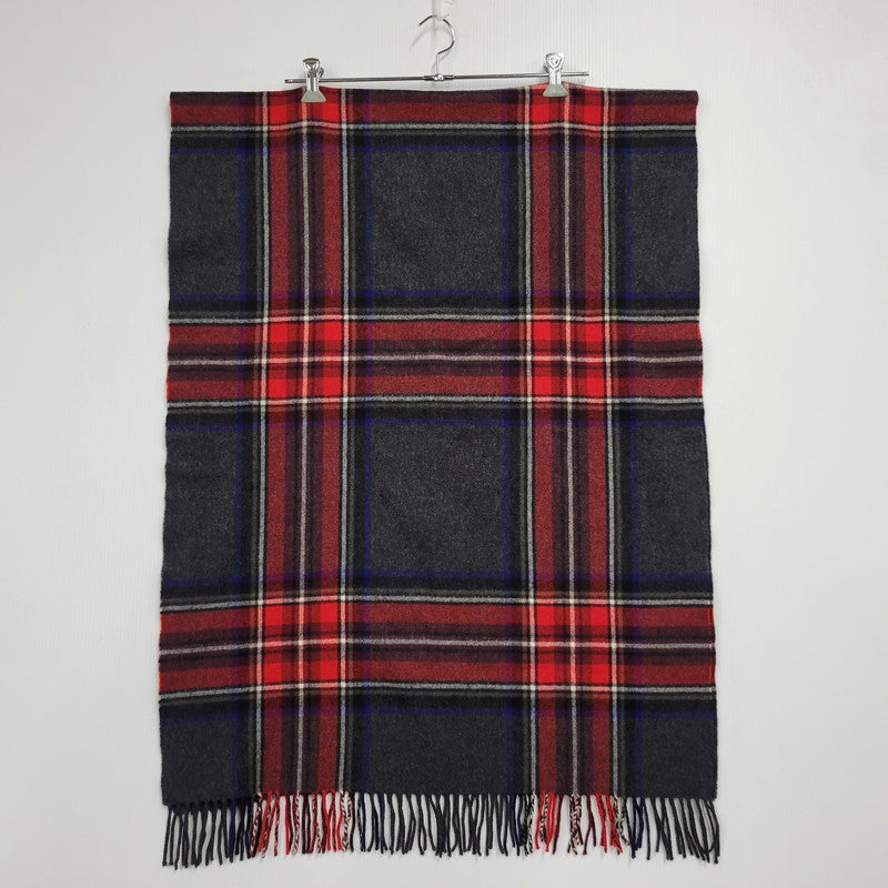 【中古品】【メンズ/レディース】 BEGG&CO FOR UNITED ARROWS ベグアンドコー ユナイテッドアローズ LAMBS WOOL FRINGE TARTAN CHECK MUFFLER ラムウール フリンジ タータンチェック マフラー 187-260803-as-37-izu カラー：マルチカラー 万代Net店