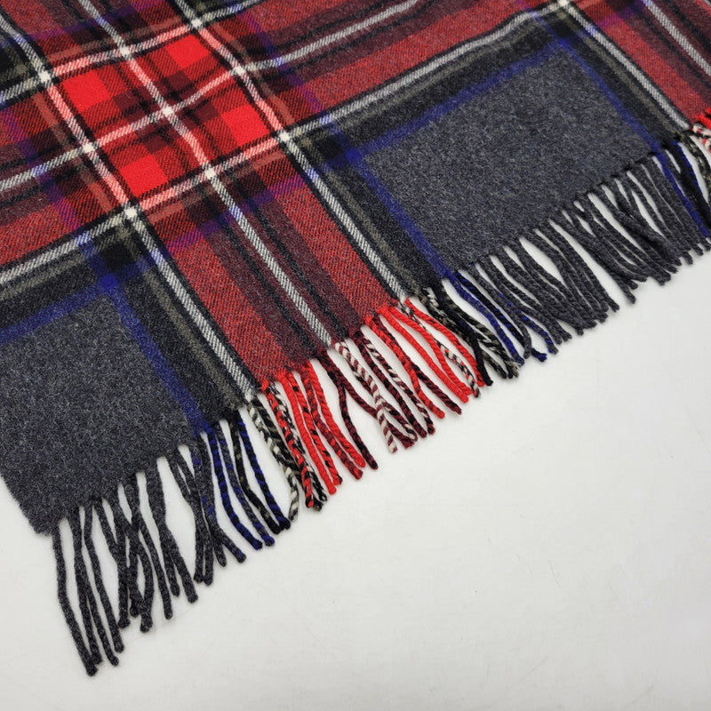 【中古品】【メンズ/レディース】 BEGG&CO FOR UNITED ARROWS ベグアンドコー ユナイテッドアローズ LAMBS WOOL FRINGE TARTAN CHECK MUFFLER ラムウール フリンジ タータンチェック マフラー 187-260803-as-37-izu カラー：マルチカラー 万代Net店