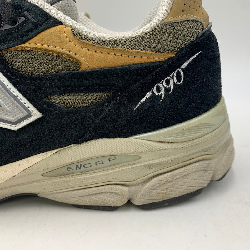 【現状渡し品】【メンズ】 NEW BALANCE ニューバランス M990BB3 990V3 スニーカー シューズ 靴 162-260804-cs-02-izu サイズ：27cm カラー：BLACK TAN 万代Net店