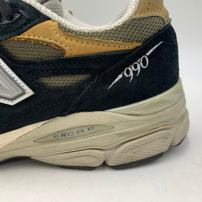 【現状渡し品】【メンズ】 NEW BALANCE ニューバランス M990BB3 990V3 スニーカー シューズ 靴 162-260804-cs-02-izu サイズ：27cm カラー：BLACK TAN 万代Net店