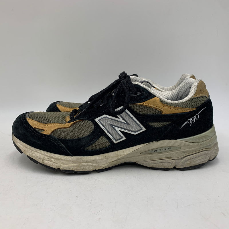 【現状渡し品】【メンズ】 NEW BALANCE ニューバランス M990BB3 990V3 スニーカー シューズ 靴 162-260804-cs-02-izu サイズ：27cm カラー：BLACK TAN 万代Net店