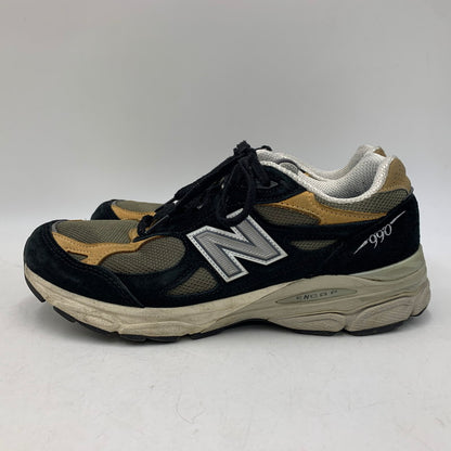 【現状渡し品】【メンズ】 NEW BALANCE ニューバランス M990BB3 990V3 スニーカー シューズ 靴 162-260804-cs-02-izu サイズ：27cm カラー：BLACK TAN 万代Net店