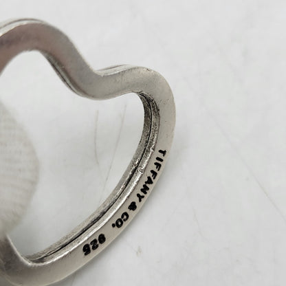 【中古品】【レディース】 TIFFANY&Co. ティファニー 925 OPEN HEART KEY RING オープン ハート キーリング 182-260806-as-05-izu カラー：シルバー 万代Net店