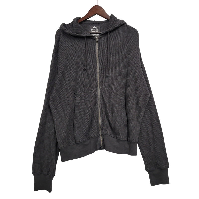 【中古品】【メンズ】 STUSSY ステューシー 26SS LIGHTWEIGHT THERMAL HOODIE 1140410 コットンサーマルフーディ パーカー トップス 142-260805-ay-01-izu サイズ：M カラー：FADED BLACK 万代Net店