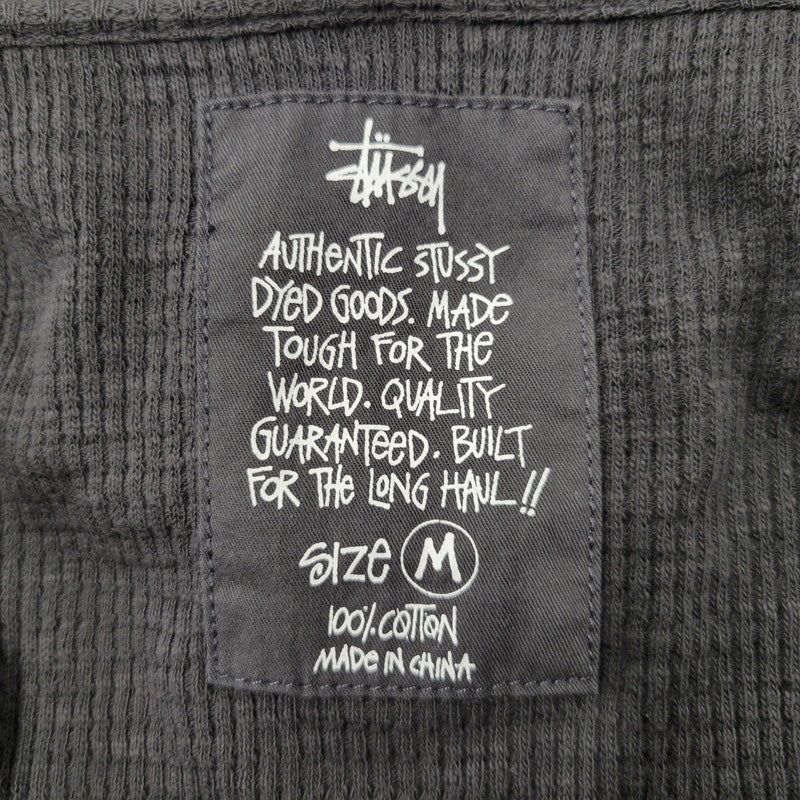 【中古品】【メンズ】 STUSSY ステューシー 26SS LIGHTWEIGHT THERMAL HOODIE 1140410 コットンサーマルフーディ パーカー トップス 142-260805-ay-01-izu サイズ：M カラー：FADED BLACK 万代Net店