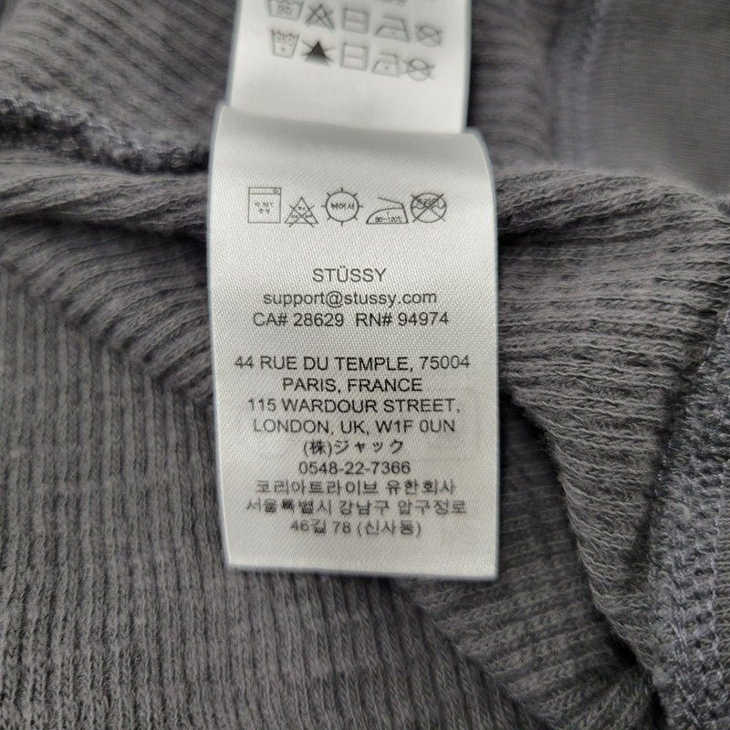 【中古品】【メンズ】 STUSSY ステューシー 26SS LIGHTWEIGHT THERMAL HOODIE 1140410 コットンサーマルフーディ パーカー トップス 142-260805-ay-01-izu サイズ：M カラー：FADED BLACK 万代Net店