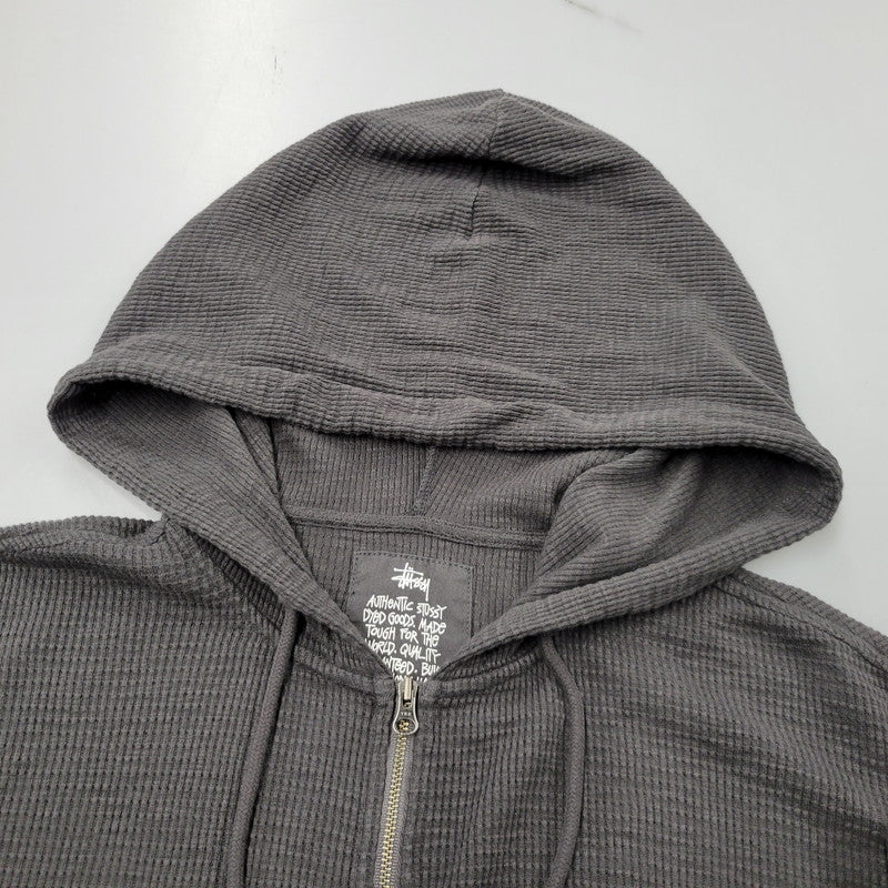 【中古品】【メンズ】 STUSSY ステューシー 26SS LIGHTWEIGHT THERMAL HOODIE 1140410 コットンサーマルフーディ パーカー トップス 142-260805-ay-01-izu サイズ：M カラー：FADED BLACK 万代Net店