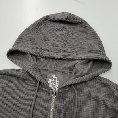 【中古品】【メンズ】 STUSSY ステューシー 26SS LIGHTWEIGHT THERMAL HOODIE 1140410 コットンサーマルフーディ パーカー トップス 142-260805-ay-01-izu サイズ：M カラー：FADED BLACK 万代Net店