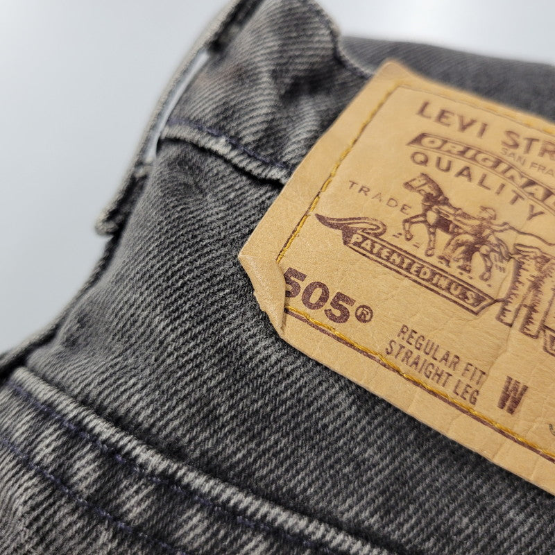 【中古品】【メンズ】 Levi's リーバイス 505 DENIM PANTS 40505-4159 デニムパンツ USA製 ジーンズ ズボン ボトムス 157-260805-ay-10-izu サイズ：36×32 カラー：ブラック 万代Net店