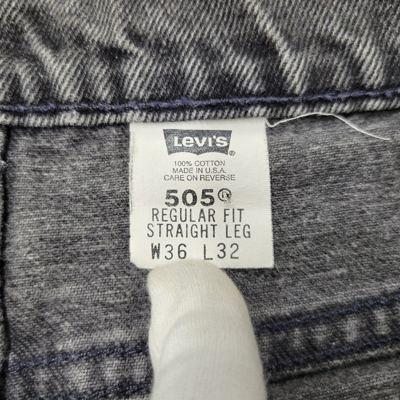 【中古品】【メンズ】 Levi's リーバイス 505 DENIM PANTS 40505-4159 デニムパンツ USA製 ジーンズ ズボン ボトムス 157-260805-ay-10-izu サイズ：36×32 カラー：ブラック 万代Net店