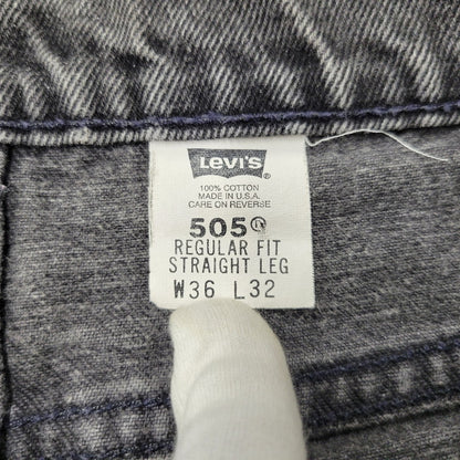 【中古品】【メンズ】 Levi's リーバイス 505 DENIM PANTS 40505-4159 デニムパンツ USA製 ジーンズ ズボン ボトムス 157-260805-ay-10-izu サイズ：36×32 カラー：ブラック 万代Net店