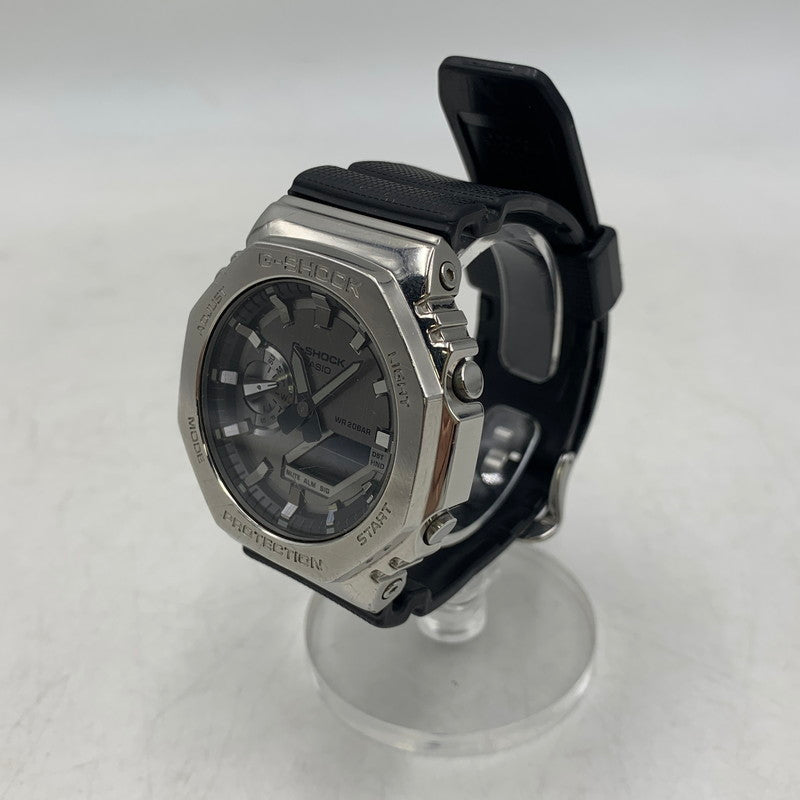 【中古品】【メンズ/レディース】 G-SHOCK ジーショック GM-2100-1AJF 2100 SERIES アナデジ 腕時計 時計 196-260804-ya-06-izu カラー：ブラック×シルバー 万代Net店