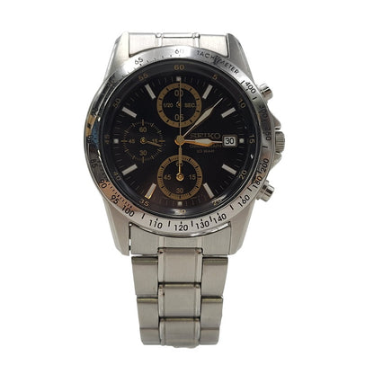 【中古品】【メンズ/レディース】 SEIKO セイコー 7T92-0DW0 クロノグラフ クォーツ 腕時計 197-260808-as-21-izu カラー：シルバー×ブラック 万代Net店