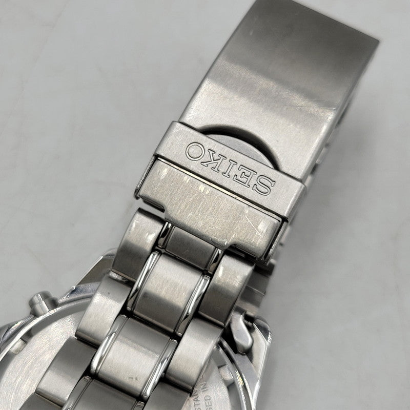 【中古品】【メンズ/レディース】 SEIKO セイコー 7T92-0DW0 クロノグラフ クォーツ 腕時計 197-260808-as-21-izu カラー：シルバー×ブラック 万代Net店