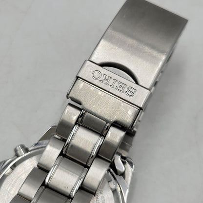 【中古品】【メンズ/レディース】 SEIKO セイコー 7T92-0DW0 クロノグラフ クォーツ 腕時計 197-260808-as-21-izu カラー：シルバー×ブラック 万代Net店