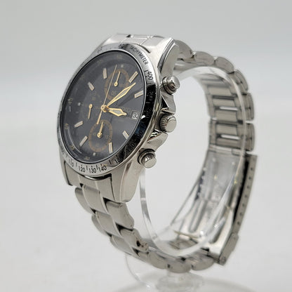 【中古品】【メンズ/レディース】 SEIKO セイコー 7T92-0DW0 クロノグラフ クォーツ 腕時計 197-260808-as-21-izu カラー：シルバー×ブラック 万代Net店