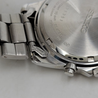 【中古品】【メンズ/レディース】 SEIKO セイコー 7T92-0DW0 クロノグラフ クォーツ 腕時計 197-260808-as-21-izu カラー：シルバー×ブラック 万代Net店