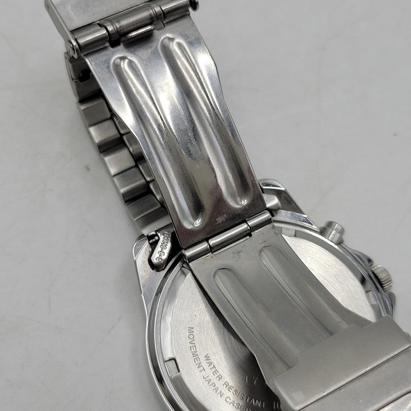 【中古品】【メンズ/レディース】 SEIKO セイコー 7T92-0DW0 クロノグラフ クォーツ 腕時計 197-260808-as-21-izu カラー：シルバー×ブラック 万代Net店