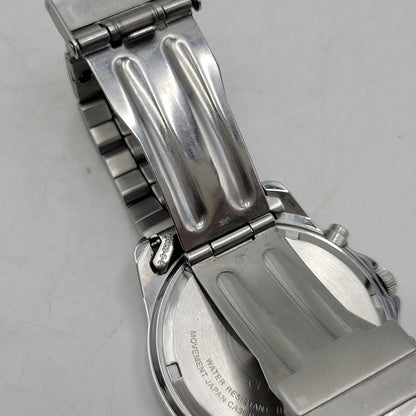 【中古品】【メンズ/レディース】 SEIKO セイコー 7T92-0DW0 クロノグラフ クォーツ 腕時計 197-260808-as-21-izu カラー：シルバー×ブラック 万代Net店