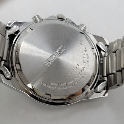 【中古品】【メンズ/レディース】 SEIKO セイコー 7T92-0DW0 クロノグラフ クォーツ 腕時計 197-260808-as-21-izu カラー：シルバー×ブラック 万代Net店