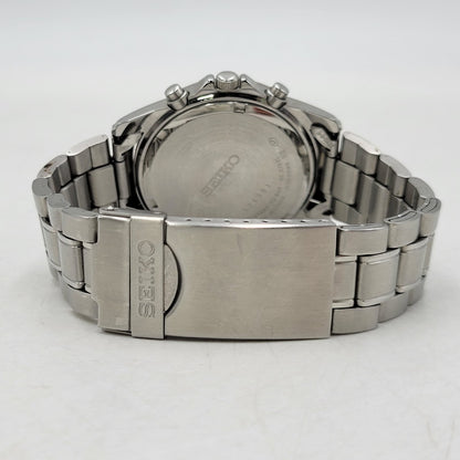 【中古品】【メンズ/レディース】 SEIKO セイコー 7T92-0DW0 クロノグラフ クォーツ 腕時計 197-260808-as-21-izu カラー：シルバー×ブラック 万代Net店