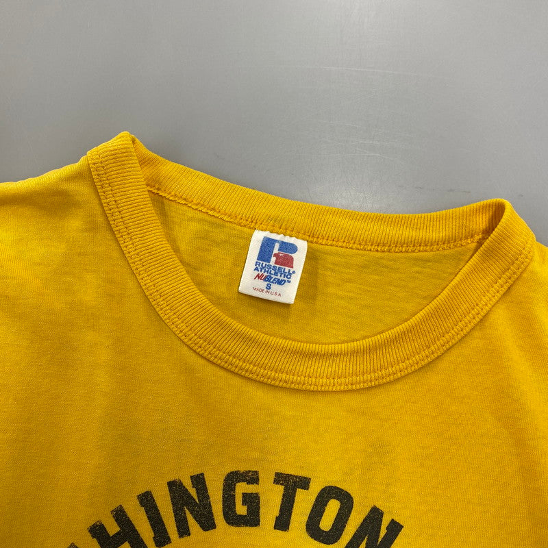 【中古品】【メンズ】 RUSSELL ラッセル INDIAN HEAD S/S TEE 半袖Tシャツ USA製 146-260808-as-18-izu サイズ：S カラー：イエロー 万代Net店