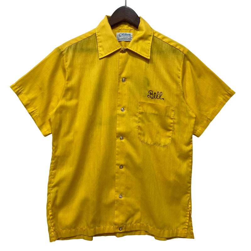 【中古品】【メンズ】 HILTON ヒルトン 70S S S BOWLING SHIRT ショートスリーブ ボーリング シャツ 半袖 トップス 146-260804-yn-09-izu サイズ：S カラー：イエロー 万代Net店