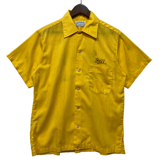 【中古品】【メンズ】 HILTON ヒルトン 70S S S BOWLING SHIRT ショートスリーブ ボーリング シャツ 半袖 トップス 146-260804-yn-09-izu サイズ：S カラー：イエロー 万代Net店
