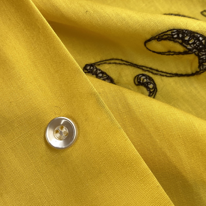 【中古品】【メンズ】 HILTON ヒルトン 70S S S BOWLING SHIRT ショートスリーブ ボーリング シャツ 半袖 トップス 146-260804-yn-09-izu サイズ：S カラー：イエロー 万代Net店