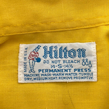 【中古品】【メンズ】 HILTON ヒルトン 70S S S BOWLING SHIRT ショートスリーブ ボーリング シャツ 半袖 トップス 146-260804-yn-09-izu サイズ：S カラー：イエロー 万代Net店