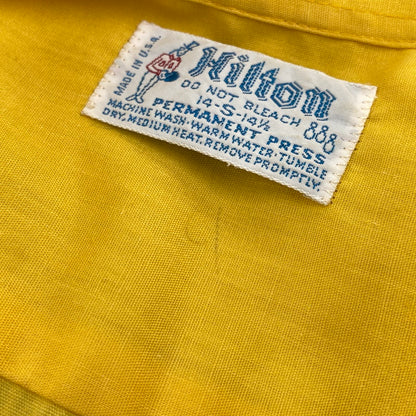 【中古品】【メンズ】 HILTON ヒルトン 70S S S BOWLING SHIRT ショートスリーブ ボーリング シャツ 半袖 トップス 146-260804-yn-09-izu サイズ：S カラー：イエロー 万代Net店