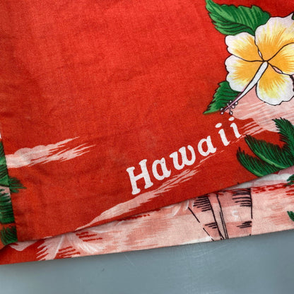 【現状渡し品】【メンズ】 KINGSLEY S/S ALOHA SHIRT 半袖 アロハシャツ ハワイ製 146-260808-as-17-izu サイズ：M カラー：レッド 万代Net店