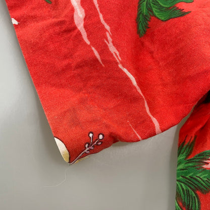 【現状渡し品】【メンズ】 KINGSLEY S/S ALOHA SHIRT 半袖 アロハシャツ ハワイ製 146-260808-as-17-izu サイズ：M カラー：レッド 万代Net店