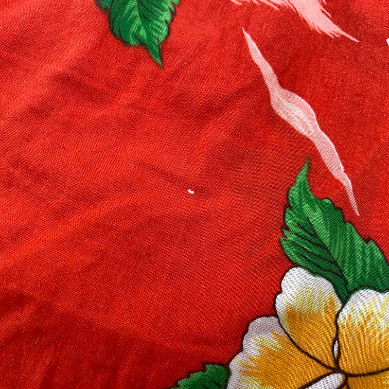 【現状渡し品】【メンズ】 KINGSLEY S/S ALOHA SHIRT 半袖 アロハシャツ ハワイ製 146-260808-as-17-izu サイズ：M カラー：レッド 万代Net店