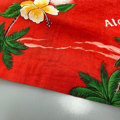 【現状渡し品】【メンズ】 KINGSLEY S/S ALOHA SHIRT 半袖 アロハシャツ ハワイ製 146-260808-as-17-izu サイズ：M カラー：レッド 万代Net店