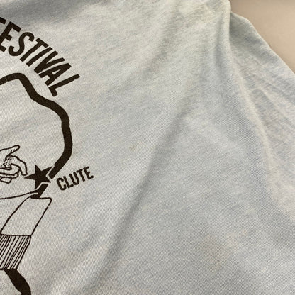 【現状渡し品】【メンズ】 SPORTSWEAR スポーツウェア GREAT TEXAS MOSQUITO FESTIVAL S/S TEE 半袖Tシャツ USA製 146-260808-as-15-izu サイズ：L カラー：ライトブルー 万代Net店