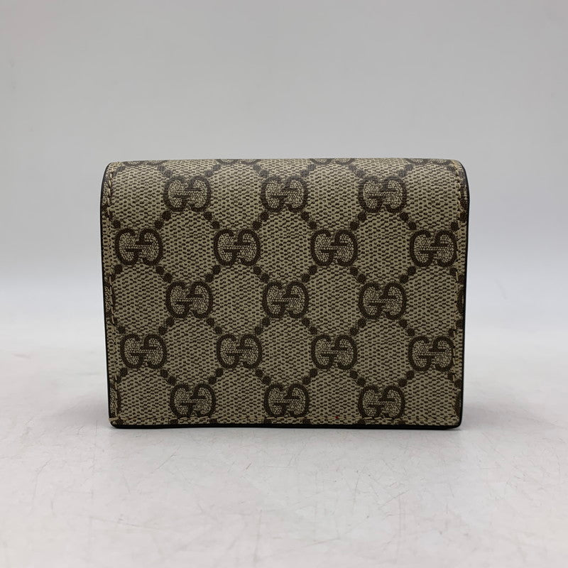 【中古品】【レディース】 GUCCI グッチ 476050 GGスプリーム チェリー ミニウォレット 財布 181-260804-ya-01-izu カラー：ブラウン 万代Net店